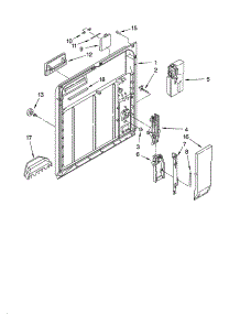Inner Door Parts parts for Kenmore Dishwasher 665.744520 (665744520, 665 744520) from AppliancePartsPros.com