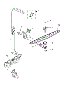 Upper Wash And Rinse Parts parts for Kenmore Dishwasher 665.76962K600 (66576962K600, 665 76962K600) from AppliancePartsPros.com