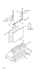 Door And Panel Parts parts for Kenmore Dishwasher 665.76962K600 (66576962K600, 665 76962K600) from AppliancePartsPros.com