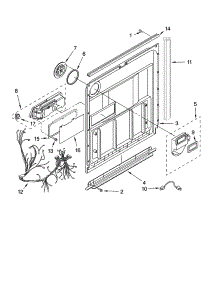 Door And Latch Parts parts for Kenmore Dishwasher 665.76962K603 (66576962K603, 665 76962K603) from AppliancePartsPros.com