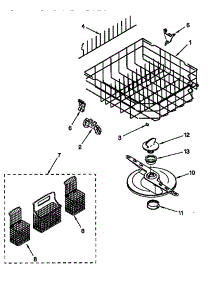 Lower Dishrack parts for Kenmore Dishwasher 665.773812 (665773812, 665 773812) from AppliancePartsPros.com