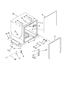 Tub And Frame Parts parts for Kenmore Dishwasher 665.77973K704 (66577973K704, 665 77973K704) from AppliancePartsPros.com