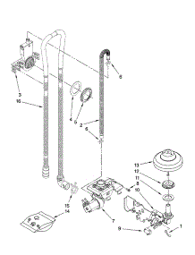 Fill, Drain And Overfill Parts parts for Kenmore Dishwasher 665.77983K701 (66577983K701, 665 77983K701) from AppliancePartsPros.com