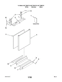 Door And Panel Parts parts for Kenmore Dishwasher 665.77983K703 (66577983K703, 665 77983K703) from AppliancePartsPros.com