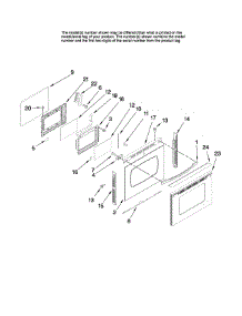 Lower Door Parts parts for Kenmore Range 665.78003804 (66578003804, 665 78003804) from AppliancePartsPros.com