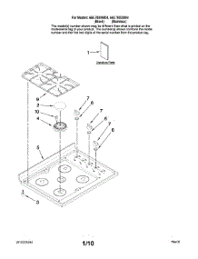 Cooktop Parts parts for Kenmore Range 665.78009804 (66578009804, 665 78009804) from AppliancePartsPros.com