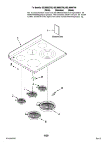 Cooktop Parts parts for Kenmore Range 665.98009700 (66598009700, 665 98009700) from AppliancePartsPros.com
