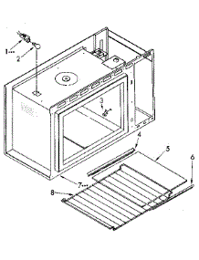 Microwave Cabinet And Hinge parts for Kenmore Wall Oven 665.9898990 (6659898990, 665 9898990) from AppliancePartsPros.com