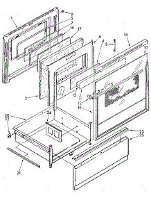 Lower Electric Oven Door parts for Kenmore Wall Oven 665.9898990 (6659898990, 665 9898990) from AppliancePartsPros.com