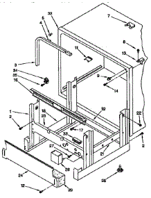 Frame And Tank Parts parts for Kenmore Dishwasher 665.KUDI23BWH0 (665KUDI23BWH0, 665 KUDI23BWH0) from AppliancePartsPros.com
