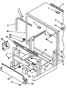 Frame And Tank Parts parts for Kenmore Dishwasher 665.KUDS23HB0 (665KUDS23HB0, 665 KUDS23HB0) from AppliancePartsPros.com