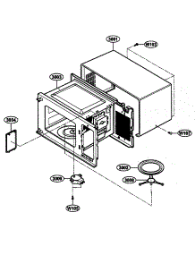 Oven Cavity Parts parts for Kenmore Microwave 721.62223200 (72162223200, 721 62223200) from AppliancePartsPros.com