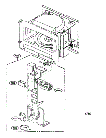 Board Latch Assembly parts for Kenmore Microwave 721.62365200 (72162365200, 721 62365200) from AppliancePartsPros.com