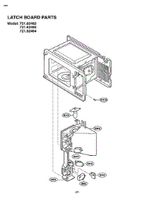 Latch Board Parts parts for Kenmore Countertop Microwave 721.62469201 (72162469201, 721 62469201) from AppliancePartsPros.com