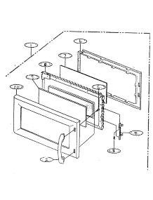 Door parts for Kenmore Microwave 721.62759200 (72162759200, 721 62759200) from AppliancePartsPros.com