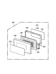 Door parts for Kenmore Microwave 721.63259300 (72163259300, 721 63259300) from AppliancePartsPros.com
