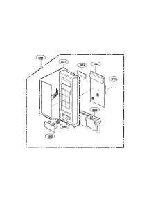 Control Panel parts for Kenmore Microwave 721.63263301 (72163263301, 721 63263301) from AppliancePartsPros.com