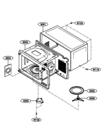 Oven Cavity parts for Kenmore Microwave 721.63992300 (72163992300, 721 63992300) from AppliancePartsPros.com