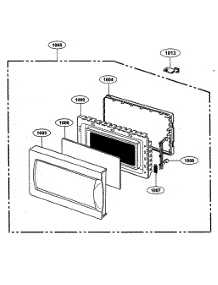 Door Parts parts for Kenmore Microwave 721.64282300 (72164282300, 721 64282300) from AppliancePartsPros.com