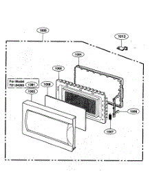 Door Parts parts for Kenmore Microwave 721.64289301 (72164289301, 721 64289301) from AppliancePartsPros.com