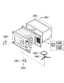 Oven Cavity Parts parts for Kenmore Microwave 721.66223500 (72166223500, 721 66223500) from AppliancePartsPros.com