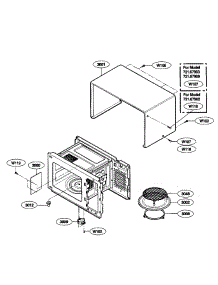 Oven Cavity Parts parts for Kenmore Microwave 721.67902600 (72167902600, 721 67902600) from AppliancePartsPros.com
