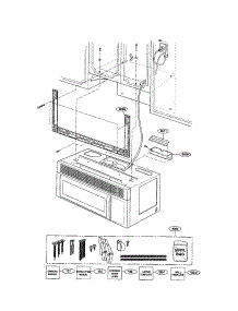 Installation parts for Kenmore Microwave 721.80022700 (72180022700, 721 80022700) from AppliancePartsPros.com