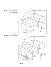 Door parts for Kenmore Microwave 721.80033700 (72180033700, 721 80033700) from AppliancePartsPros.com
