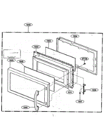 Door Parts parts for Kenmore Microwave 721.80419500 (72180419500, 721 80419500) from AppliancePartsPros.com