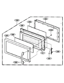 Door Parts parts for Kenmore Microwave 721.80499000 (72180499000, 721 80499000) from AppliancePartsPros.com