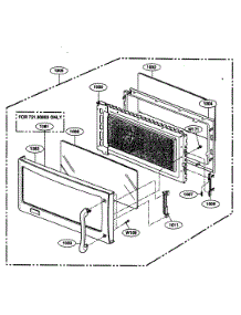 Door Parts parts for Kenmore Microwave 721.80804400 (72180804400, 721 80804400) from AppliancePartsPros.com