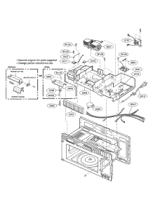 Interior Parts Ii parts for Kenmore Microwave 721.80834500 (72180834500, 721 80834500) from AppliancePartsPros.com