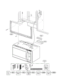 Installation Parts parts for Kenmore Microwave 721.86003010 (72186003010, 721 86003010) from AppliancePartsPros.com