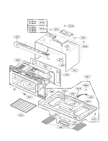 Oven Cavity Parts Assembly parts for Kenmore Microwave 721.86009010 (72186009010, 721 86009010) from AppliancePartsPros.com