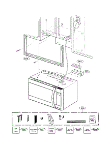 Installation Parts parts for Kenmore Microwave 721.86012010 (72186012010, 721 86012010) from AppliancePartsPros.com