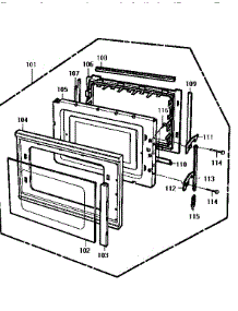 Door parts for Kenmore Microwave 721.89971590 (72189971590, 721 89971590) from AppliancePartsPros.com