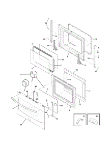 Door parts for Kenmore Range 790.31033802 (79031033802, 790 31033802) from AppliancePartsPros.com