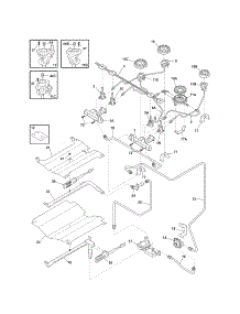 Burner parts for Kenmore Range 790.31043805 (79031043805, 790 31043805) from AppliancePartsPros.com