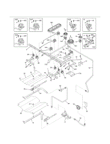 Burner parts for Kenmore Range 790.31069100 (79031069100, 790 31069100) from AppliancePartsPros.com