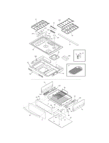 Top / Drawer parts for Kenmore Range 790.31073100 (79031073100, 790 31073100) from AppliancePartsPros.com