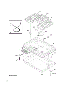Main Top parts for Kenmore Cooktop 790.32353001 (79032353001, 790 32353001) from AppliancePartsPros.com