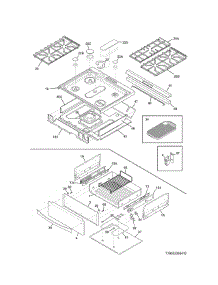 Top / Drawer parts for Kenmore Range 790.32363412 (79032363412, 790 32363412) from AppliancePartsPros.com