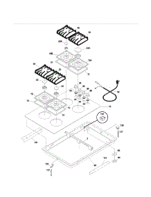 Maintop parts for Kenmore Cooktop 790.32392400 (79032392400, 790 32392400) from AppliancePartsPros.com