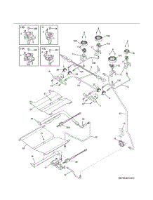 Burner parts for Kenmore Range 790.32613315 (79032613315, 790 32613315) from AppliancePartsPros.com