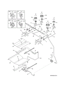 Burner parts for Kenmore Range 790.32613316 (79032613316, 790 32613316) from AppliancePartsPros.com