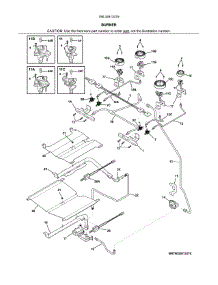 Burner parts for Kenmore Range 790.32613319 (79032613319, 790 32613319) from AppliancePartsPros.com