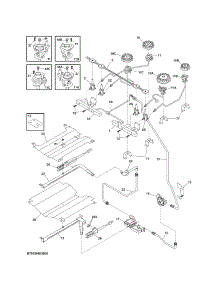 Burner parts for Kenmore Range 790.36603603 (79036603603, 790 36603603) from AppliancePartsPros.com