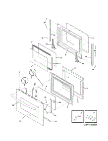Door parts for Kenmore Range 790.36603604 (79036603604, 790 36603604) from AppliancePartsPros.com