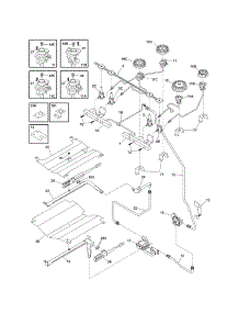 Burner parts for Kenmore Range 790.36689502 (79036689502, 790 36689502) from AppliancePartsPros.com