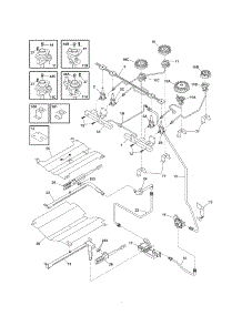 Burner parts for Kenmore Range 790.36693501 (79036693501, 790 36693501) from AppliancePartsPros.com